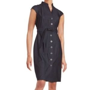 CALVIN KLEIN Button Up Denim Dress